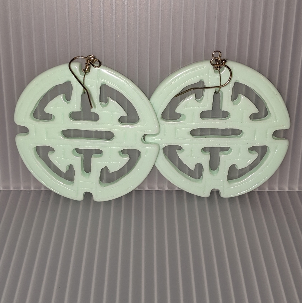 Chinese style carved earrings NEW. 